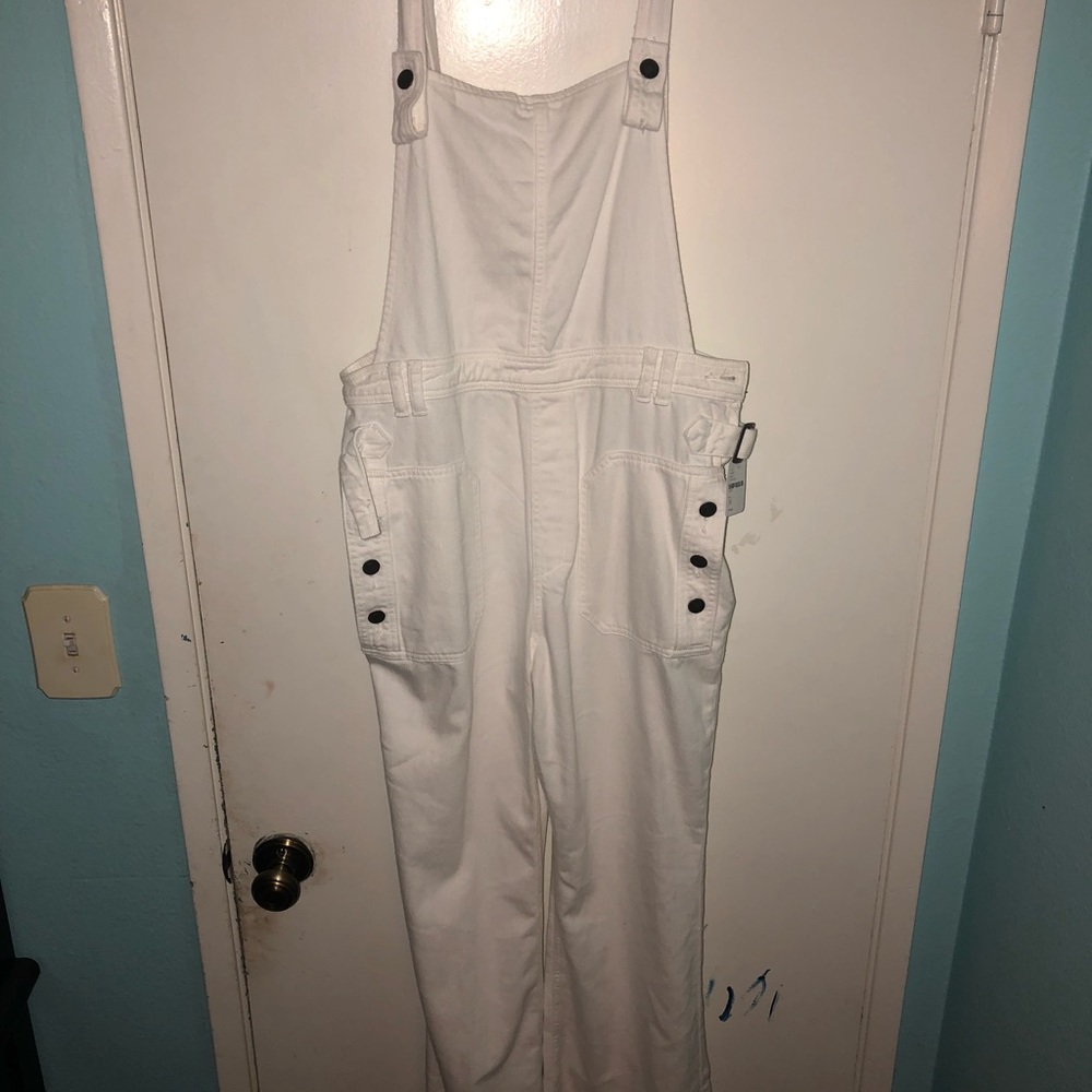 Free people white overalls